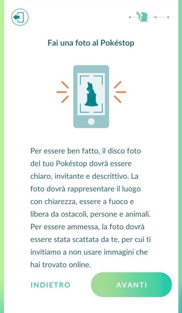 Spiegazione foto per il Pokéstop