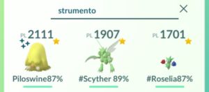 Ricerca Pokémon che si evolvono tramite strumento evolutivo