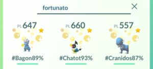 Ricerca per Pokémon fortunati