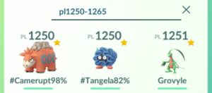 Ricerca Pokémon per range di punti lotta