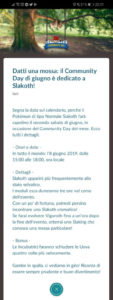 Annuncio in game del Community Day di Giugno